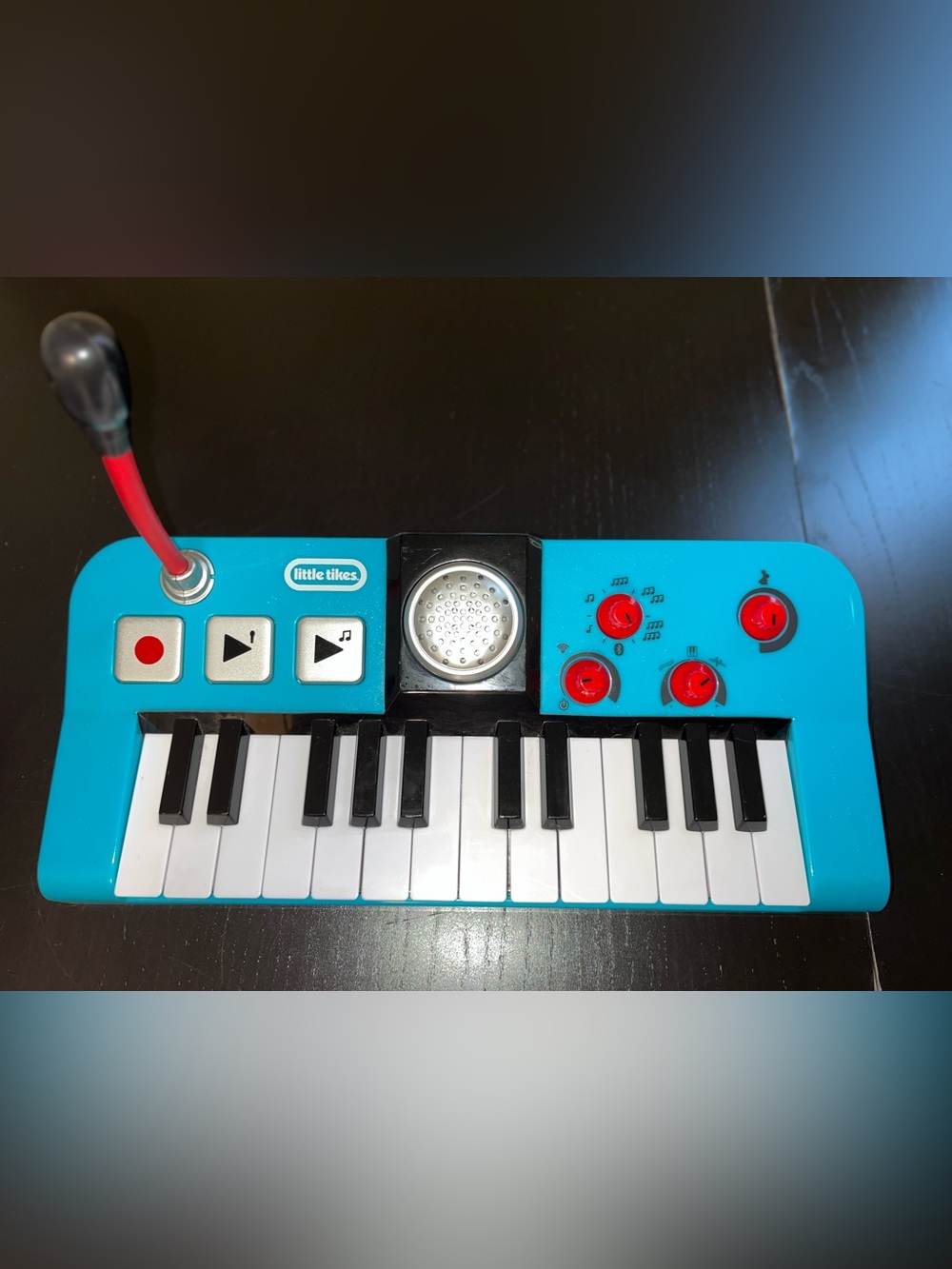 My Real Jam Keyboard w/ Microphone Little Tikes Blue *works!